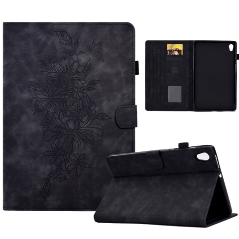 Peony Butterfly Embossed Leather Smart Tablet Case, For Samsung Galaxy Tab S7 / S8, For Samsung Galaxy Tab A8 10.5 2021 X205, For Samsung Galaxy Tab S6 Lite P610, For Samsung Galaxy Tab A7 10.4 2020 T500, For Samsung Galaxy Tab A 10.1 2016 T580        ...
