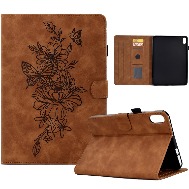 Peony Butterfly Embossed Leather Smart Tablet Case, For Lenovo Tab P11