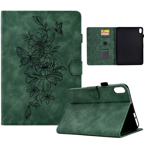 Peony Butterfly Embossed Leather Smart Tablet Case, For Lenovo Tab P11