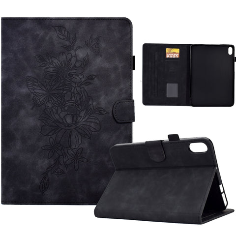 Peony Butterfly Embossed Leather Smart Tablet Case, For Lenovo Tab P11