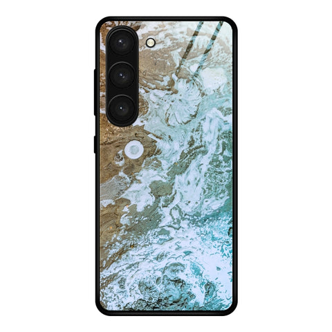 Marble Pattern Glass Phone Case, For Samsung Galaxy S23+ 5G, For Samsung Galaxy S23 Ultra 5G