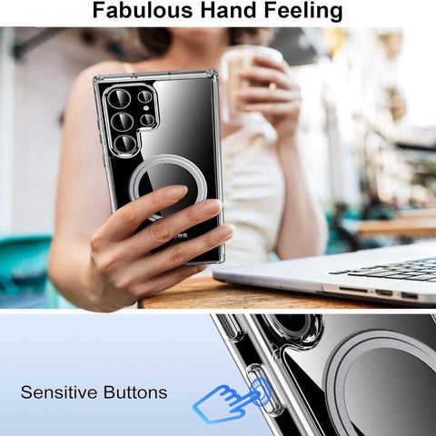 Transparent Frosted MagSafe Phone Case, For Samsung Galaxy S26 Ultra 5G, For Samsung Galaxy S25 5G, For Samsung Galaxy S25+ 5G, For Samsung Galaxy S25 Ultra 5G, For Samsung Galaxy S24 FE 5G, For Samsung Galaxy S24 Ultra 5G, For Samsung Galaxy S24+ 5G  ...