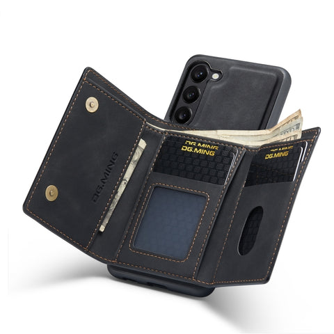 DG.MING M1 Series 3-Fold Multi Card Wallet + Magnetic Phone Case, For Samsung Galaxy S23 5G, For Samsung Galaxy S23+ 5G, For Samsung Galaxy S23 Ultra 5G