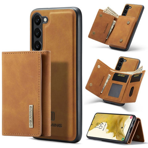 DG.MING M1 Series 3-Fold Multi Card Wallet + Magnetic Phone Case, For Samsung Galaxy S23 5G, For Samsung Galaxy S23+ 5G, For Samsung Galaxy S23 Ultra 5G