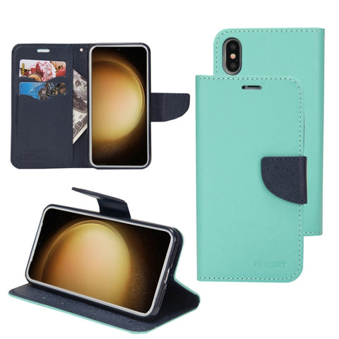 Mercury Contrast Color Splicing Leather Phone Case, For Samsung Galaxy S21 Ultra 5G