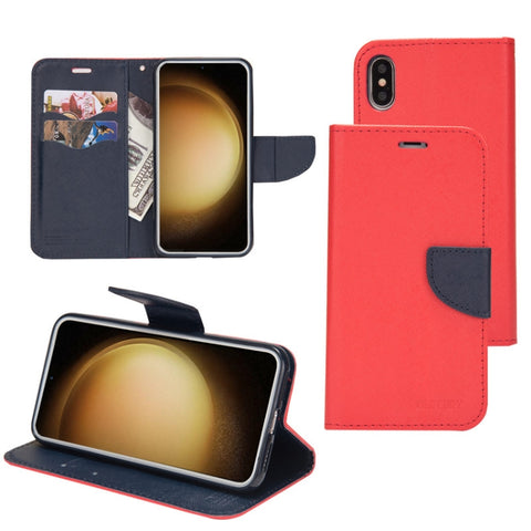 Mercury Contrast Color Splicing Leather Phone Case, For Samsung Galaxy S21 Ultra 5G
