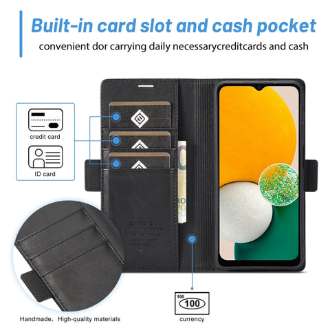 LC.IMEEKE Card Slots Skin Feeling Leather Phone Case, For Samsung Galaxy A14 4G / 5G