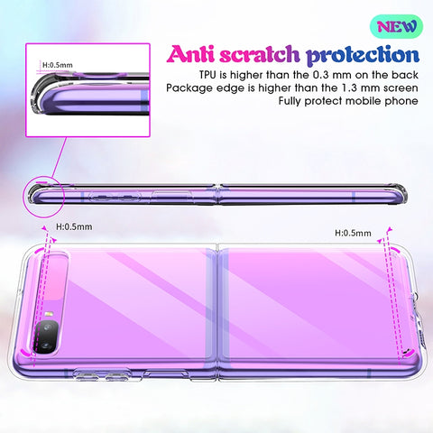 For Galaxy Z Flip Shockproof Scratchproof TPU + Acrylic Protective Case, For Galaxy Z Flip