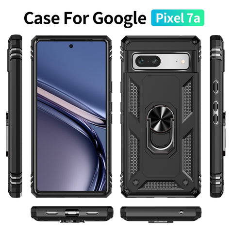 Shockproof TPU + PC Phone Case with Holder, For Google Pixel 7a, For Samsung Galaxy A54, For Xiaomi Redmi A1
