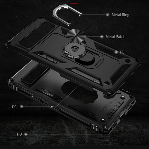 Shockproof TPU + PC Phone Case with Holder, For Google Pixel 7a, For Samsung Galaxy A54, For Xiaomi Redmi A1