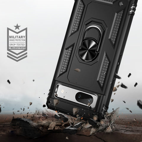 Shockproof TPU + PC Phone Case with Holder, For Google Pixel 7a, For Samsung Galaxy A54, For Xiaomi Redmi A1