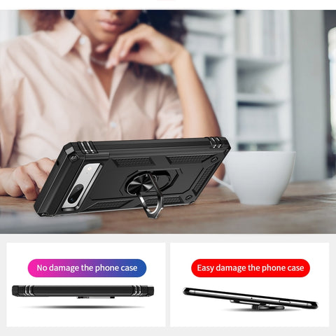 Shockproof TPU + PC Phone Case with Holder, For Google Pixel 7a, For Samsung Galaxy A54, For Xiaomi Redmi A1