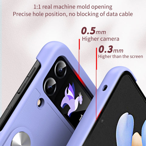 Hand Strap Type Leather Phone Case, For Samsung Galaxy Z Flip4 / Flip3