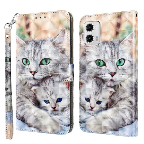 3D Painted Leather Phone Case, For Motorola Moto G73, For Google Pixel 7 5G, For Google Pixel 7 Pro 5G, For Google Pixel 7a 5G