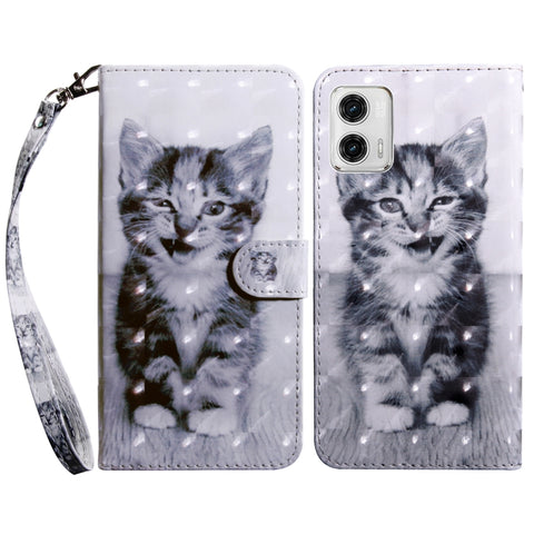 3D Painted Leather Phone Case, For Motorola Moto G73, For Google Pixel 7 5G, For Google Pixel 7 Pro 5G, For Google Pixel 7a 5G