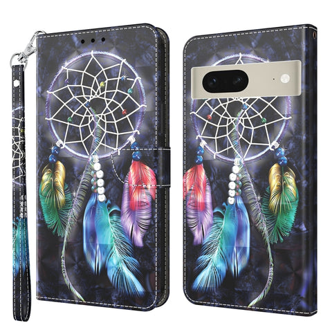 3D Painted Leather Phone Case, For Motorola Moto G73, For Google Pixel 7 5G, For Google Pixel 7 Pro 5G, For Google Pixel 7a 5G
