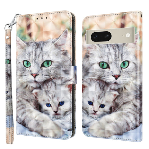 3D Painted Leather Phone Case, For Motorola Moto G73, For Google Pixel 7 5G, For Google Pixel 7 Pro 5G, For Google Pixel 7a 5G
