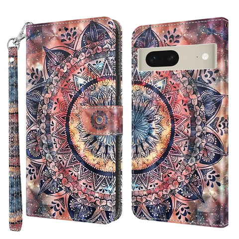 3D Painted Leather Phone Case, For Motorola Moto G73, For Google Pixel 7 5G, For Google Pixel 7 Pro 5G, For Google Pixel 7a 5G