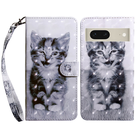 3D Painted Leather Phone Case, For Motorola Moto G73, For Google Pixel 7 5G, For Google Pixel 7 Pro 5G, For Google Pixel 7a 5G