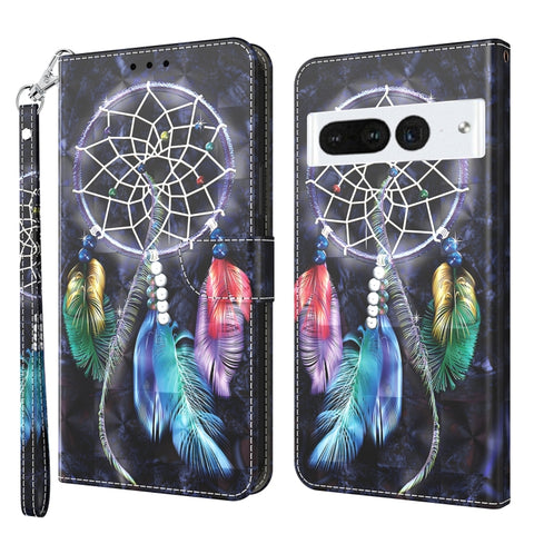 3D Painted Leather Phone Case, For Motorola Moto G73, For Google Pixel 7 5G, For Google Pixel 7 Pro 5G, For Google Pixel 7a 5G