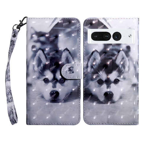 3D Painted Leather Phone Case, For Motorola Moto G73, For Google Pixel 7 5G, For Google Pixel 7 Pro 5G, For Google Pixel 7a 5G