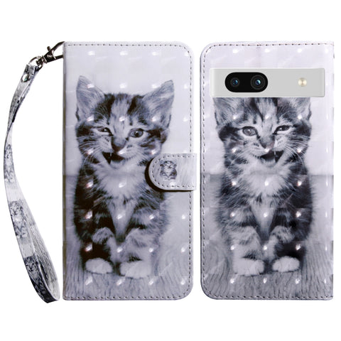 3D Painted Leather Phone Case, For Motorola Moto G73, For Google Pixel 7 5G, For Google Pixel 7 Pro 5G, For Google Pixel 7a 5G