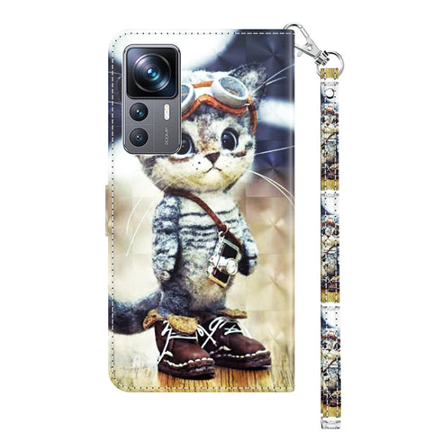 3D Painted Leather Phone Case, For Xiaomi 12T Pro