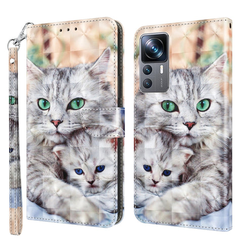 3D Painted Leather Phone Case, For Xiaomi 12T Pro