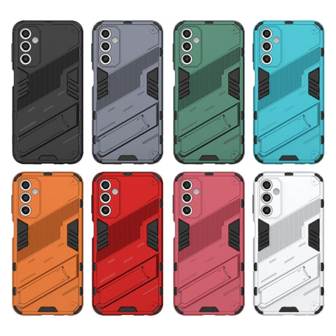 Punk Armor 2 in 1 PC + TPU Shockproof Phone Case with Invisible Holder, For Samsung Galaxy A24 5G / A24 4G
