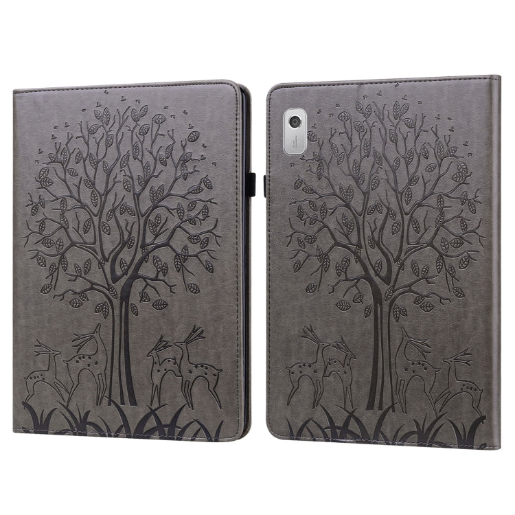 Tree & Deer Pattern Embossed Leather Tablet Case, For Lenovo Tab M9, For Lenovo Tab M10 3rd Gen, For Samsung Galaxy Tab A7 Lite T220