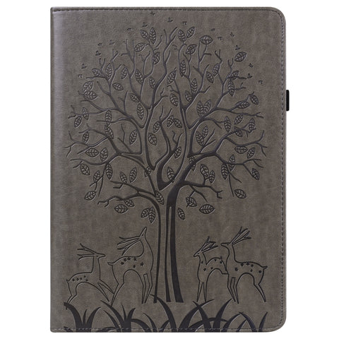 Tree & Deer Pattern Embossed Leather Tablet Case, For Lenovo Tab M9, For Lenovo Tab M10 3rd Gen, For Samsung Galaxy Tab A7 Lite T220