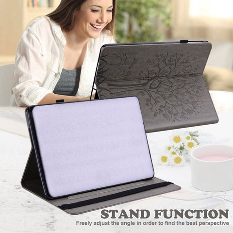 Tree & Deer Pattern Embossed Leather Tablet Case, For Lenovo Tab M9, For Lenovo Tab M10 3rd Gen, For Samsung Galaxy Tab A7 Lite T220