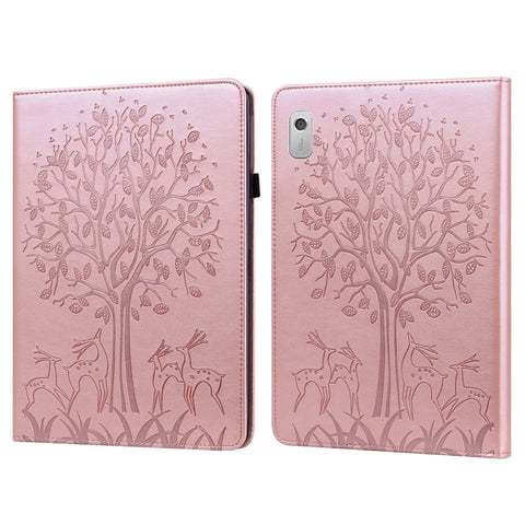 Tree & Deer Pattern Embossed Leather Tablet Case, For Lenovo Tab M9, For Lenovo Tab M10 3rd Gen, For Samsung Galaxy Tab A7 Lite T220