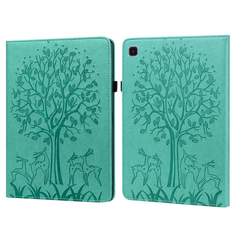 Tree & Deer Pattern Embossed Leather Tablet Case, For Lenovo Tab M9, For Lenovo Tab M10 3rd Gen, For Samsung Galaxy Tab A7 Lite T220