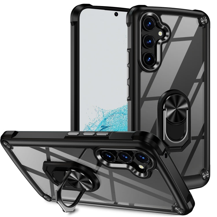 TPU + PC Lens Protection Phone Case with Ring Holder, For Samsung Galaxy A54