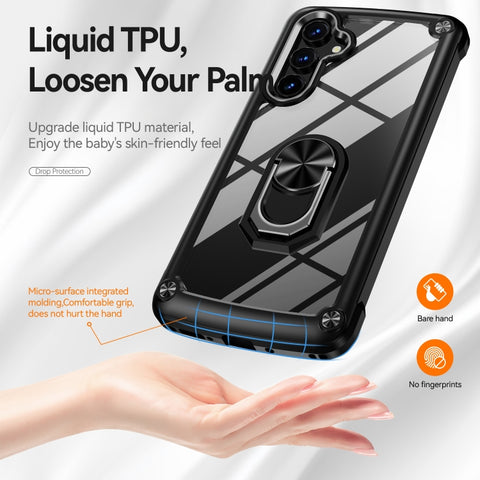 TPU + PC Lens Protection Phone Case with Ring Holder, For Samsung Galaxy A54