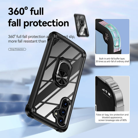 TPU + PC Lens Protection Phone Case with Ring Holder, For Samsung Galaxy A54