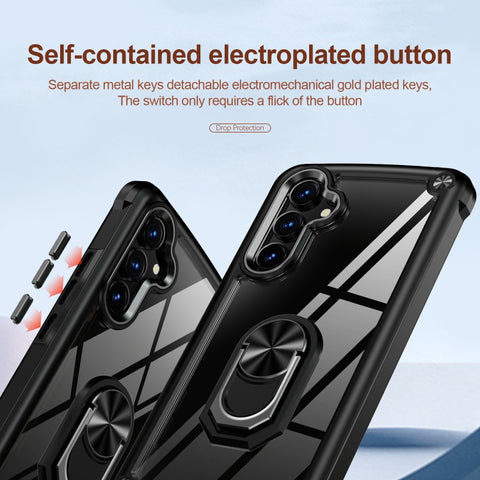 TPU + PC Lens Protection Phone Case with Ring Holder, For Samsung Galaxy A54