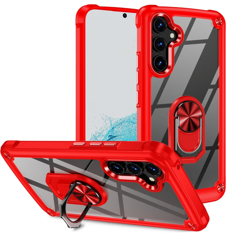 TPU + PC Lens Protection Phone Case with Ring Holder, For Samsung Galaxy A54