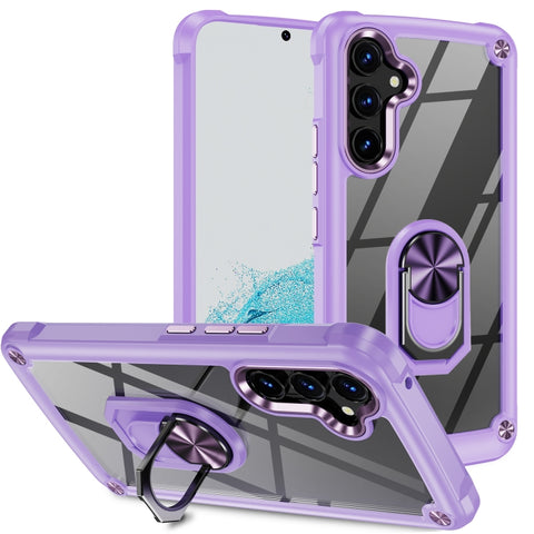 TPU + PC Lens Protection Phone Case with Ring Holder, For Samsung Galaxy A54