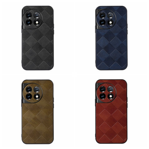 Weave Plaid PU Phone Case, For OnePlus 11, For OnePlus 11R/Ace 2, For Samsung Galaxy A24 4G
