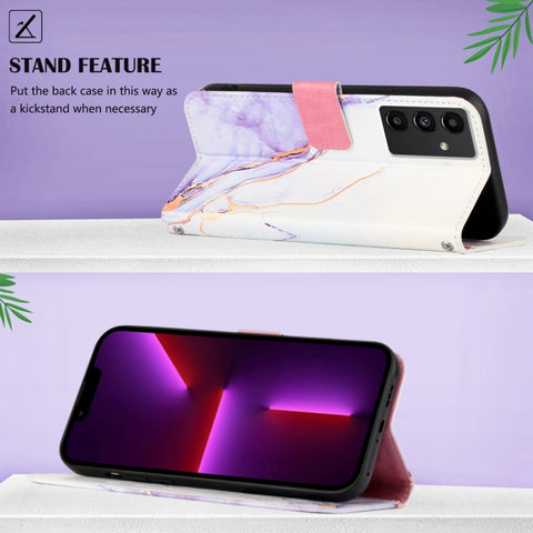 PT003 Marble Pattern Flip Leather Phone Case, For Samsung Galaxy A34 5G, For Samsung Galaxy A54 5G