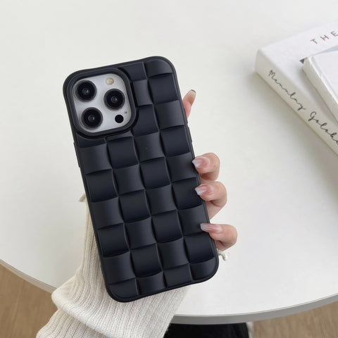 3D Cube Weave Texture Skin Feel Phone Case, For iPhone 13, For iPhone 12 Pro Max, For iPhone 12 Pro