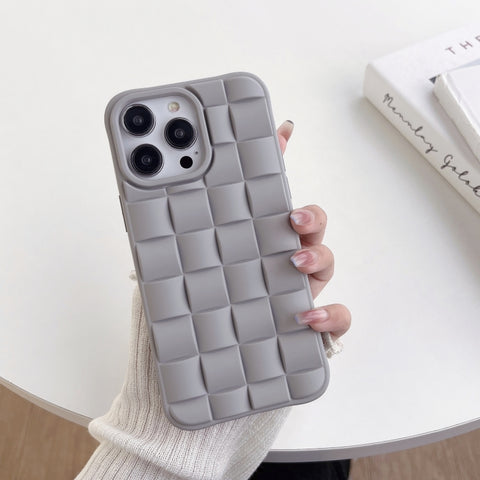 3D Cube Weave Texture Skin Feel Phone Case, For iPhone 13, For iPhone 12 Pro Max, For iPhone 12 Pro