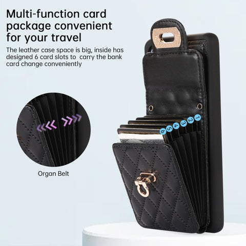 Card Slot Leather Phone Case with Short Lanyard, For Samsung Galaxy S20, For Samsung Galaxy S20+, For Samsung Galaxy S20 Ultra, For Samsung Galaxy S20 FE, For Samsung Galaxy S21 FE