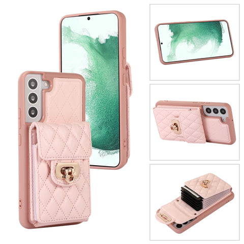 Card Slot Leather Phone Case with Short Lanyard, For Samsung Galaxy S20, For Samsung Galaxy S20+, For Samsung Galaxy S20 Ultra, For Samsung Galaxy S20 FE, For Samsung Galaxy S21 FE
