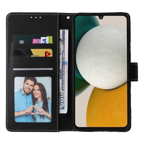 Marble Bronzing Stitching Leather Phone Case, For Samsung Galaxy A34 5G, For Samsung Galaxy A54 5G, For Xiaomi Redmi Note 12 5G, For Xiaomi Redmi Note 12 Pro 5G, For Xiaomi Redmi Note 12 Pro+ 5G