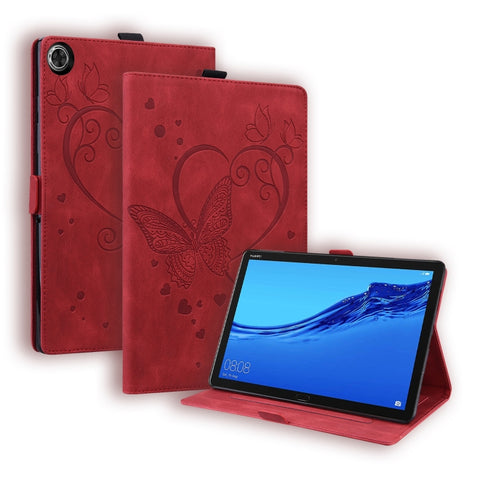 Love Butterfly Pattern Leather Tablet Case with Holder & Sleep / Wake-up Function, For Samsung Galaxy Tab A8 10.5 2021