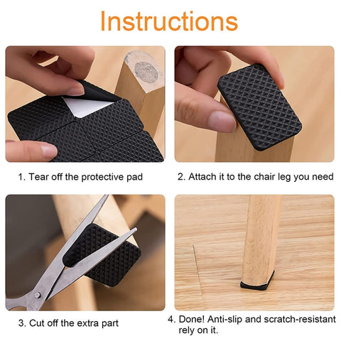 95 in 1 EVA Self Adhesive Anti Slip Furniture Leg Pads Set, 93PCS/Set