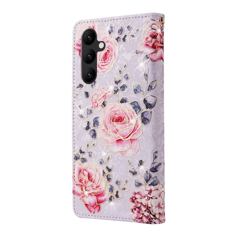 Bronzing Painting RFID Leather Phone Case, For Samsung Galaxy A34 5G, For Samsung Galaxy A54 5G